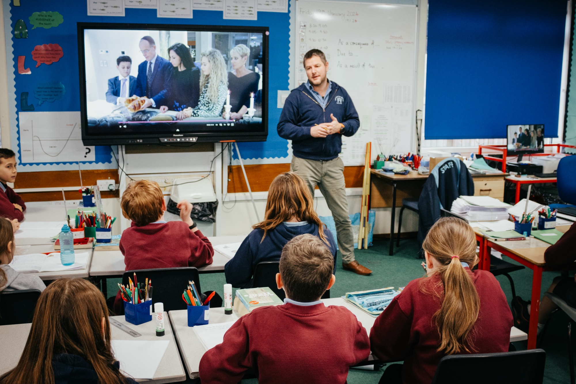 teacher talking to the class